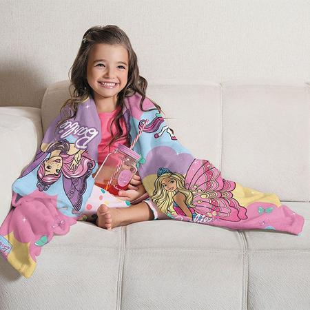 Imagem de Manta Fleece Infantil de Sofá 125x150 Barbie - Lepper