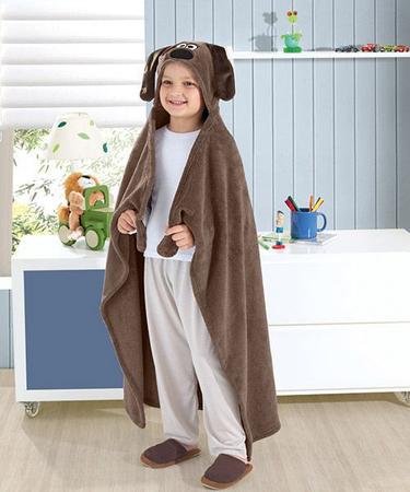 Manta Infantil de Microfibra com capuz de Bichinho Buettner Imagem de Manta Infantil de Microfibra com capuz de Bichinho Buettner