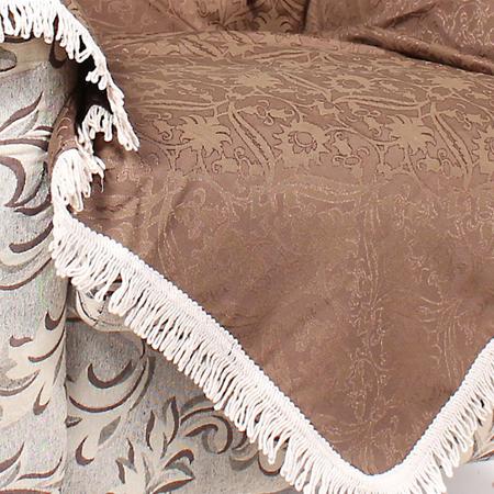 Imagem de Manta Marrom para Sofá Lisa 1,50m x 1,50m + 3 Almofadas Decorativas 45cm x 45cm com refil