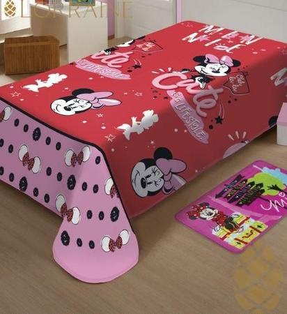 Imagem de Manta Micro Solteiro 200X150 Fun Não Alérgica Minnie Mouse