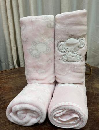 Imagem de Manta para bebê Infantil soft anti-alérgico cobertor c/02 unidades super fofa