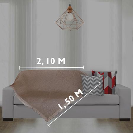 Imagem de Manta para sofá 100% algodão 2 tamanhos casa dona