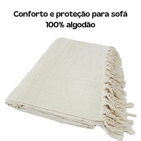 Imagem de Manta Pra Sofá Gigante Retrátil Grande Decorativa Algodão 