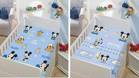 Imagem de Manta Soft Disney Infantil 0,90 cm  x 1,10 cm Azul Jolitex