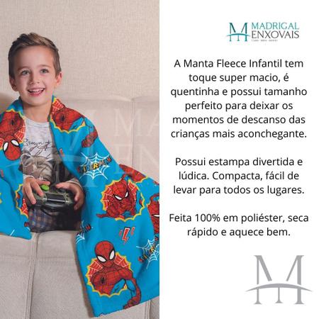 Imagem de Manta Soft Fleece Infantil Lepper Homem Aranha Microfibra