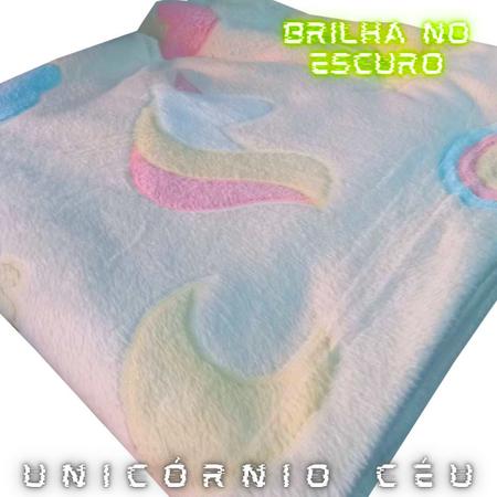 Imagem de Manta Soft Solteiro Kids Infantil Brilha no Escuro