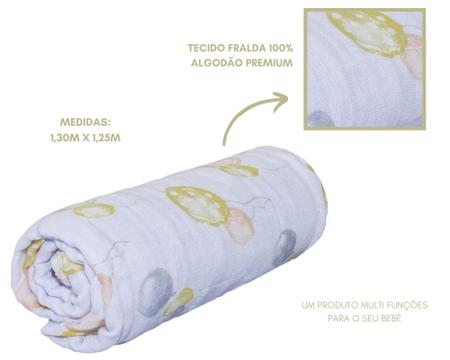 Imagem de Manta swaddle fralda de enrolar soft - 100% algodão premium