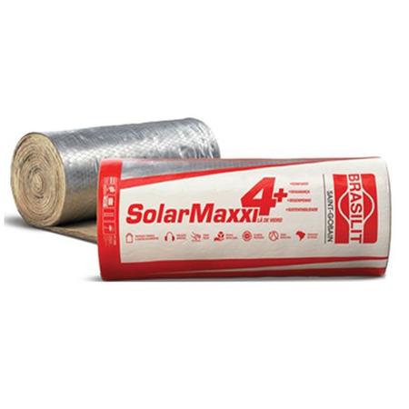 Manta Termica e Acústica Lã de Vidro 20 mm SolarMaxxi (30 m²) + Fita - Brasilit Imagem de Manta Termica e Acústica Lã de Vidro 20 mm SolarMaxxi (30 m²) + Fita