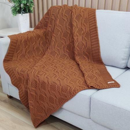 Imagem de Manta Trico Decorativa Sofa 120x150cm Usufruto Tricot cod001