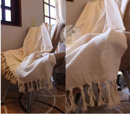 Imagem de manta xale para sofa poltrona 100% Algodão 1.40x1.50