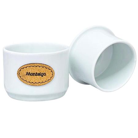 Imagem de Manteigueira Francesa Porcelana Capacidade de 250 Gramas Manteiga Sempre Macia