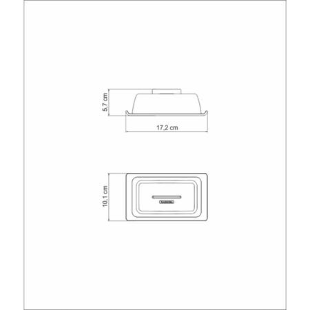 Imagem de Manteigueira Tramontina Quadrata Retangular em Aço Inox com Tampa Transparente