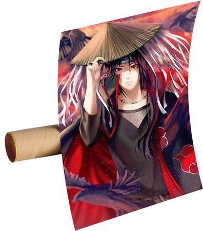 Capa Manto Akatsuki Naruto Cosplay Itachi + Bandana + Anel Tamanho