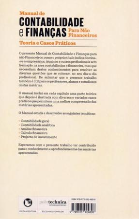Manual de Contabilidade e Finanças Para Não Financeiros. Teoria e Casos Práticos Imagem de Manual de Contabilidade e Finanças Para Não Financeiros. Teoria e Casos Práticos