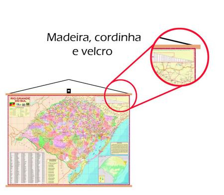 Imagem de Mapa Estado Rio Grande Do Sul Banner Moldura Laminado 120x90
