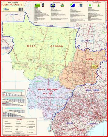 Mapa Brasil Politico Rodoviário Tamanho 120 X 90 Cm