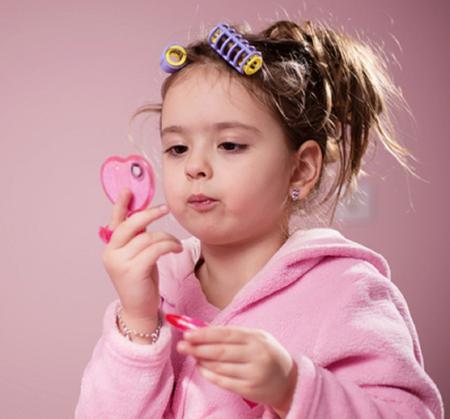 Imagem de Maquiagem Infantil Pincel Sombra Batom Crianças meninas