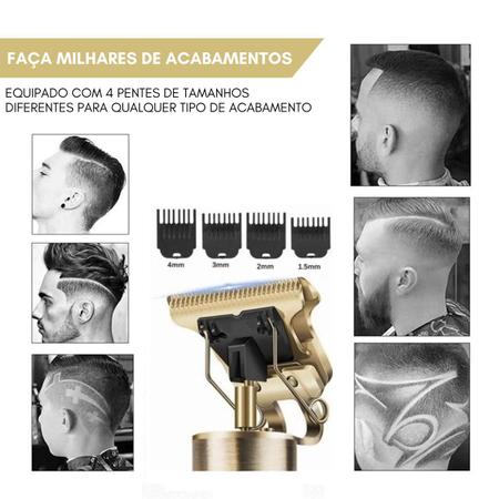 Imagem de Máquina Acabamento Cabelo Barba S/fio Bivolt Envio Imediato