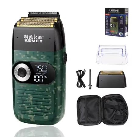 Imagem de Máquina Barbeador Shaver Kemei Km-2027 Camuflagem 110/220v