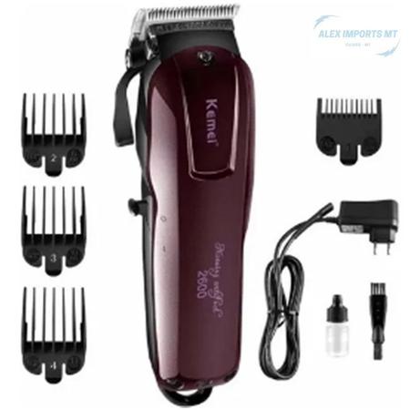 M quina Corta Cabelo Kemei n o treme Silenciosa Profissional A.R