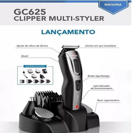 Imagem de Máquina Cortador De Cabelo Barba E Pelos 10 Em 1 Gama Gc 625