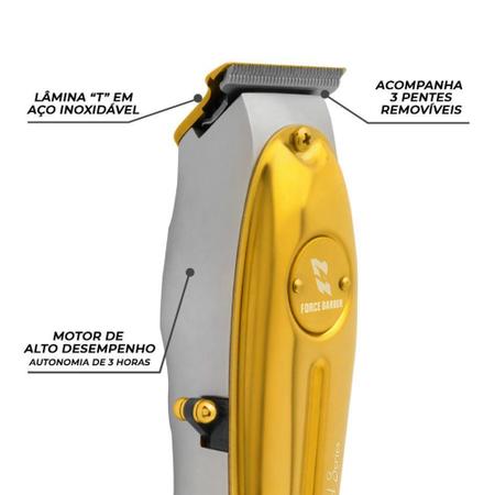 Imagem de Máquina De Acabamento Profissional Force Barber Ultimate Gold Sem Fio Bivolt - MQ Hair