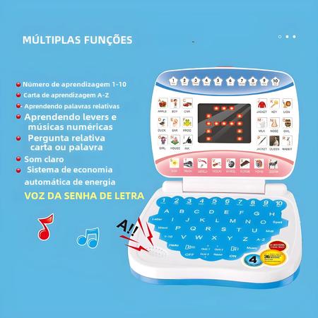 Imagem de Máquina de Aprendizagem Eletrônica Portátil para Crianças - Brinquedo Educativo Pré-Escolar