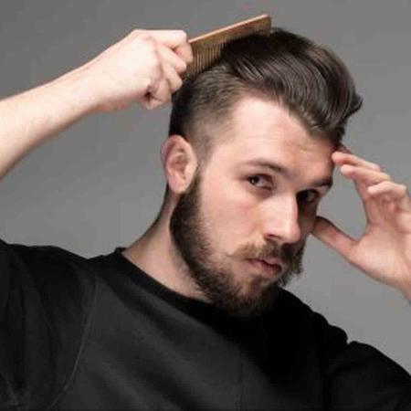 Imagem de maquina de cortar cabelo e barba fama com 8 peças 110v
