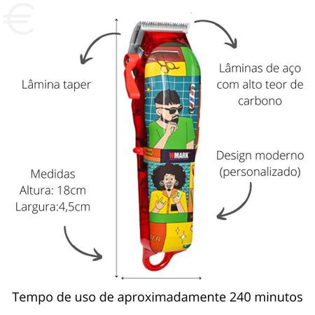 Imagem de Máquina De Cortar Cabelo E Máquina De Acabamento Wmark Kit