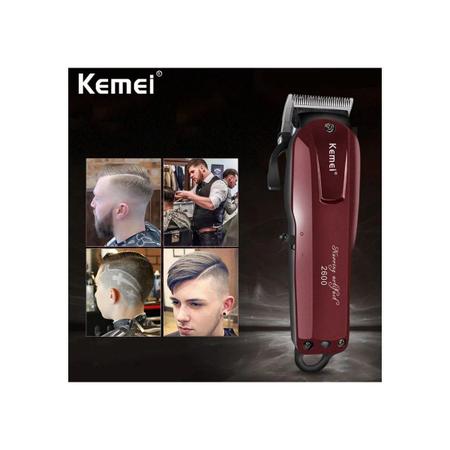 Imagem de Maquina De Cortar Cabelo Sem Fio Kemei 2600 Profissional