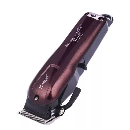 Imagem de Maquina De Corte Cabelo Barba Profissional Sem Fio 9W Cordless Kemei Km-2600 Bivolt