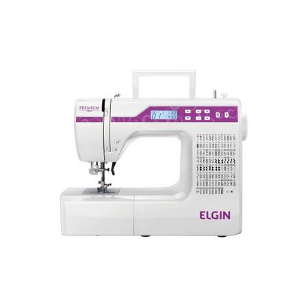 Imagem de Máquina De Costura Elgin Premium Jx10000 Bivolt Branca/rosa