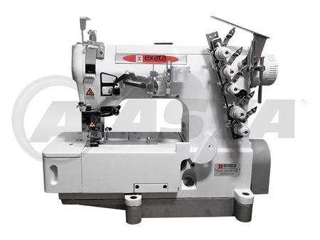 Imagem de Máquina de Costura Galoneira Industrial Completa, 3 Agulhas, 5 Fios, Base Plana Fechada, 5000ppm, EX31016