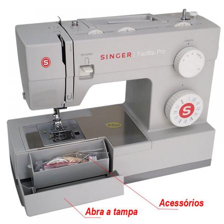 Imagem de Máquina De Costura Singer Facilita Pro 4432 Super Forte 32 Pontos Com Mesa Extensora