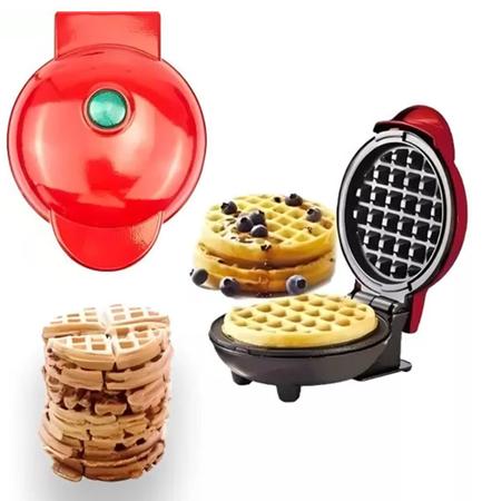 Imagem de Máquina De Fazer Waffle e Crepes Grill Panqueca Elétrica Antiaderente 110 V