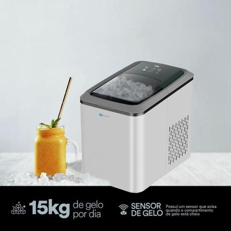 Imagem de Máquina de Gelo 15kg EOS Ice Compact EMG02S Prata 220V