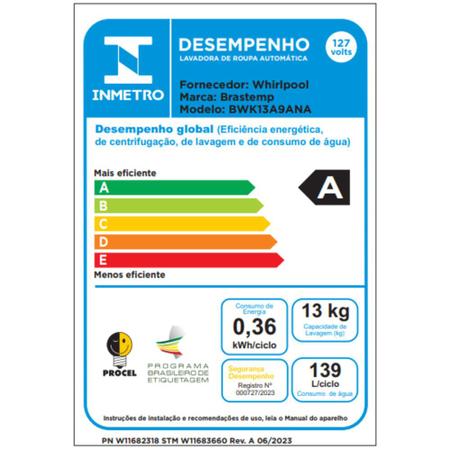 Imagem de Máquina de Lavar Brastemp 13Kg Cinza Platinum com Ciclo Tira Manchas Advanced e Ciclo Antibolinha - BWK13A9