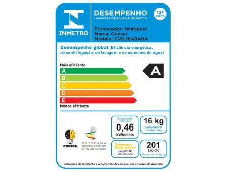 Imagem de Máquina de Lavar Consul 16Kg Dispenser Limpa Fácil