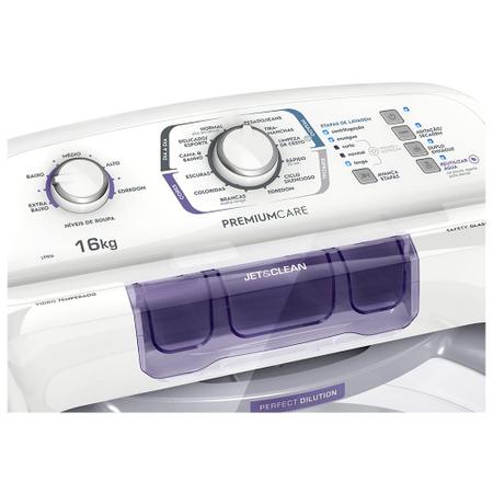Imagem de Máquina de Lavar Electrolux 16Kg Branca Premium Care Silenciosa com Cesto inox (LPR16)