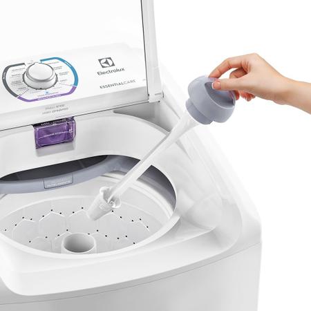 Imagem de Máquina de Lavar Electrolux 8,5kg  Branca Essential Care com Diluição Inteligente e Filtro Fiapos (LES09)