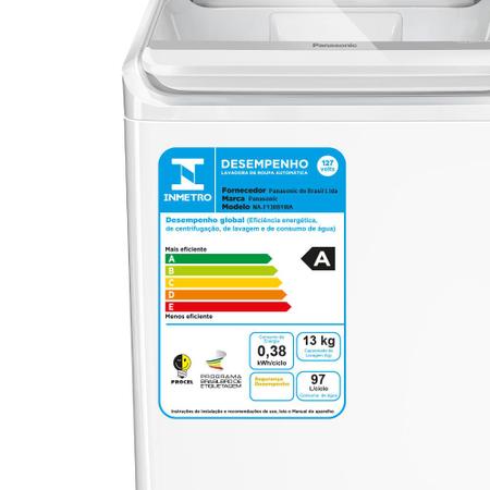Imagem de Máquina de Lavar Exclusiva Panasonic Função Vanish 13kg Branca - NA-F130B1W