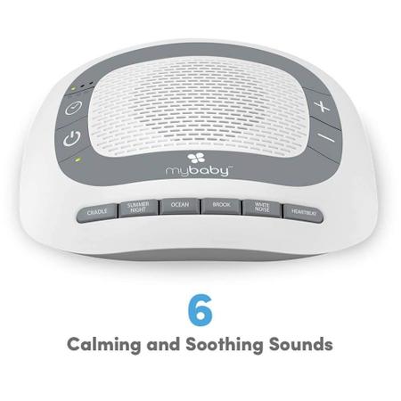 Imagem de Máquina de ruído branco para bebês  6 Lullabies calmantes para recém-nascidos, terapia sonora para viagens, relaxantes, crianças, recém-nascidos, crianças  Canções de bebê, volume ajustável, temporizador automático  MyBaby SoundSpa