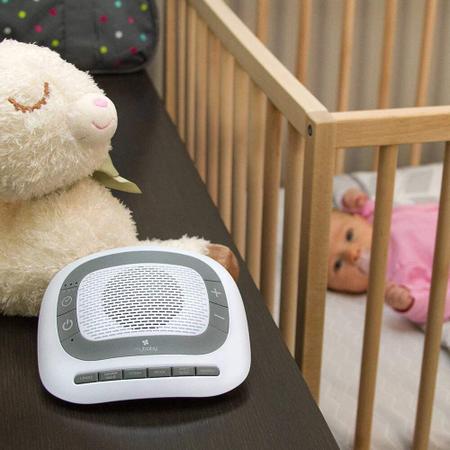 Imagem de Máquina de ruído branco para bebês  6 Lullabies calmantes para recém-nascidos, terapia sonora para viagens, relaxantes, crianças, recém-nascidos, crianças  Canções de bebê, volume ajustável, temporizador automático  MyBaby SoundSpa