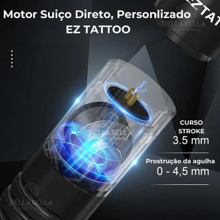 Imagem de Máquina de Tatuagem Ez Caster Pen Tattoo - Amarelo