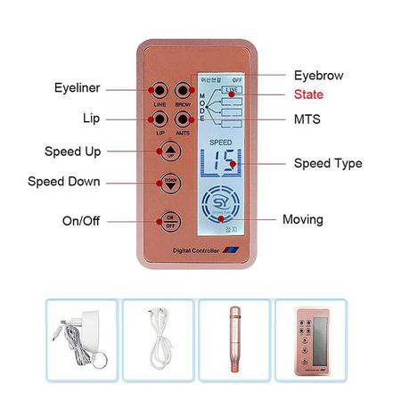 Imagem de Máquina de tatuagem permanente encantadora, kit profissional digital de sobrancelha lábios dermográficos e micropigmenta