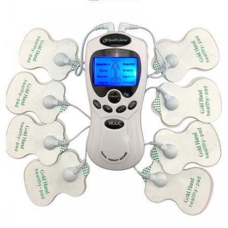 Imagem de Máquina de terapia digital cuidados de saúde tela lcd corpo inteiro 4 almofadas massageador fino acupuntura corpo pescoç