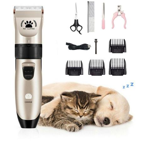Imagem de Máquina De Tosa Bateria Profissional Recarregável Cães Gatos Pet Dog Hair Clipper