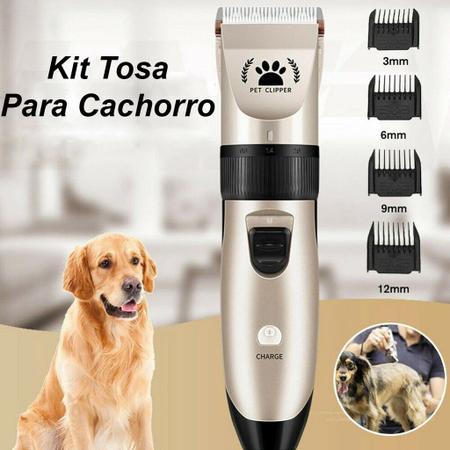 Imagem de Máquina De Tosa Profissional Bivolt Pet Clipper Cahorro Tosar Cães Recarregável com Pentes em Tamanho Diferente