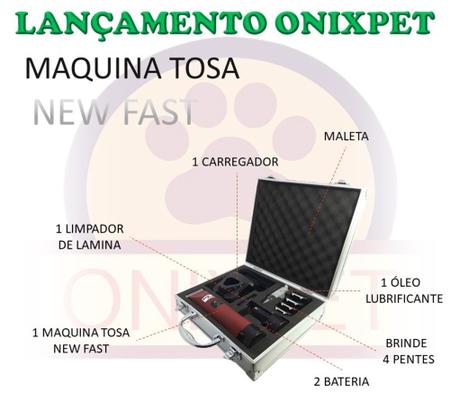 Imagem de Maquina De Tosa Sem Fio Profissional New Fast Onixpet 30W