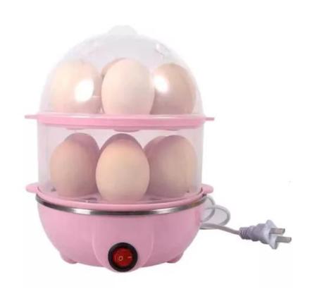 Imagem de Maquina Eletrica Cozedor 14 Ovos Vapor Egg Cooker Dupla Camada, cozinha 14 ovos de uma so vez W1-99-1